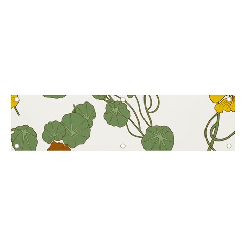 Nasturtium Flowers Plant Leaves Banner and Sign 4  x 1  from ArtsNow.com Front