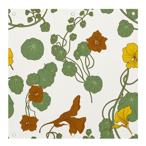 Nasturtium Flowers Plant Leaves Banner and Sign 4  x 4  from ArtsNow.com Front