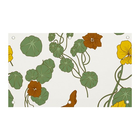 Nasturtium Flowers Plant Leaves Banner and Sign 5  x 3  from ArtsNow.com Front