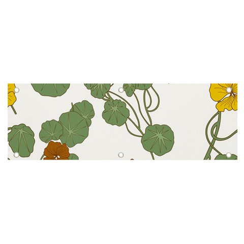 Nasturtium Flowers Plant Leaves Banner and Sign 6  x 2  from ArtsNow.com Front