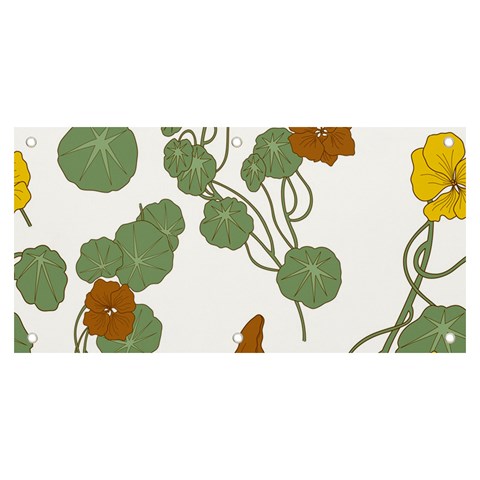 Nasturtium Flowers Plant Leaves Banner and Sign 6  x 3  from ArtsNow.com Front