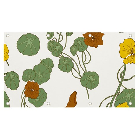 Nasturtium Flowers Plant Leaves Banner and Sign 7  x 4  from ArtsNow.com Front