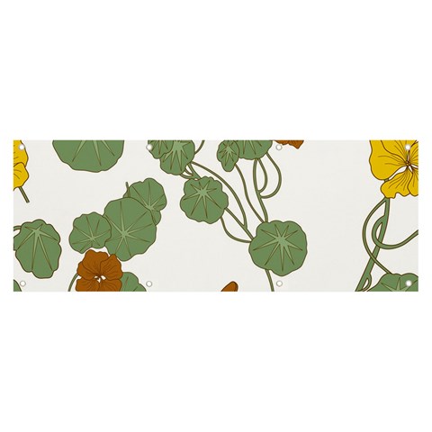 Nasturtium Flowers Plant Leaves Banner and Sign 8  x 3  from ArtsNow.com Front