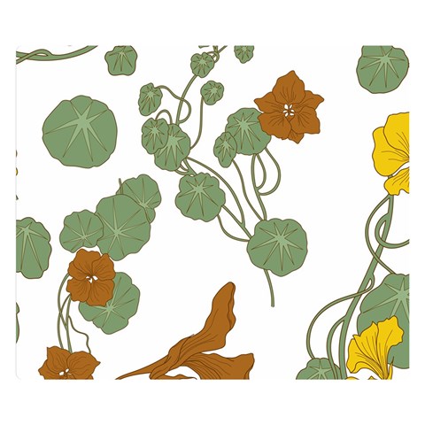 Nasturtium Flowers Plant Leaves Premium Plush Fleece Blanket (Small) from ArtsNow.com 50 x40  Blanket Front