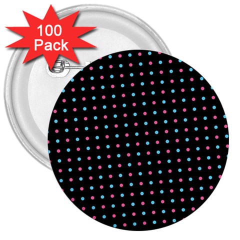 Pattern Dots Wallpaper Seamless 3  Buttons (100 pack)  from ArtsNow.com Front