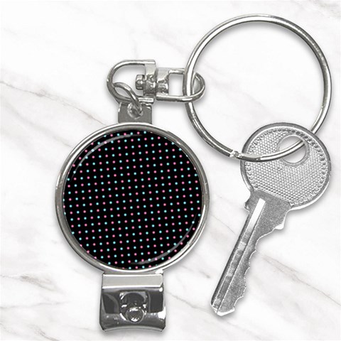 Pattern Dots Wallpaper Seamless Nail Clippers Key Chain from ArtsNow.com Front