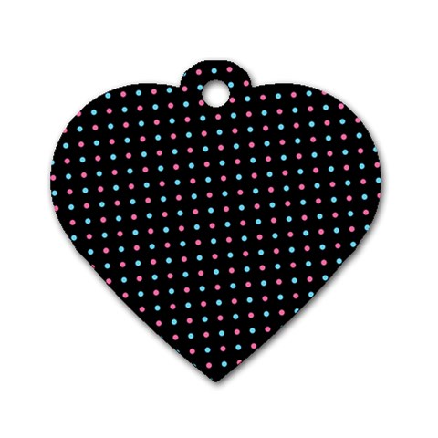 Pattern Dots Wallpaper Seamless Dog Tag Heart (One Side) from ArtsNow.com Front