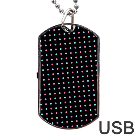 Pattern Dots Wallpaper Seamless Dog Tag USB Flash (One Side) from ArtsNow.com Front