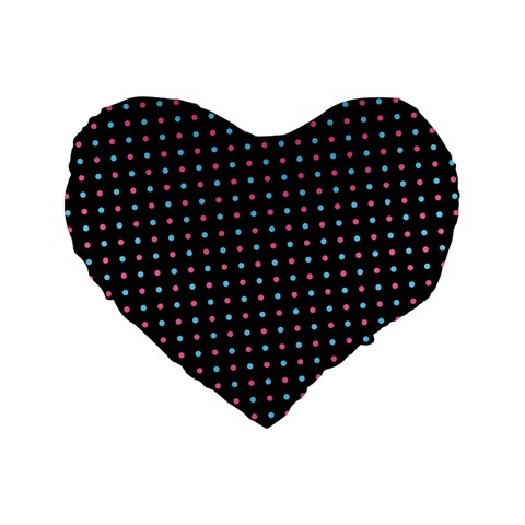 Pattern Dots Wallpaper Seamless Standard 16  Premium Heart Shape Cushions from ArtsNow.com Front