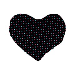 Pattern Dots Wallpaper Seamless Standard 16  Premium Flano Heart Shape Cushions from ArtsNow.com Front