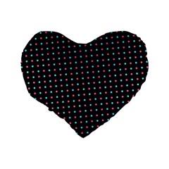 Pattern Dots Wallpaper Seamless Standard 16  Premium Flano Heart Shape Cushions from ArtsNow.com Back