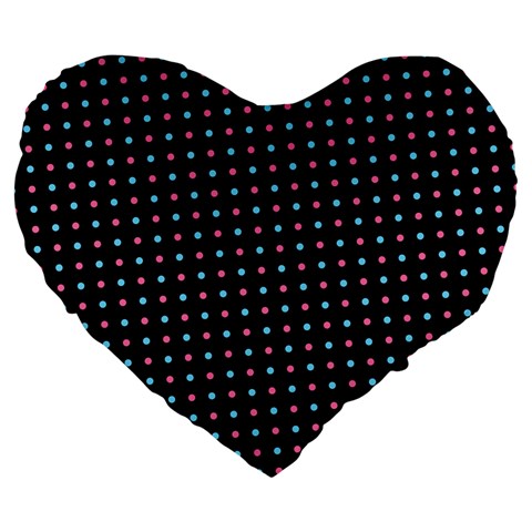 Pattern Dots Wallpaper Seamless Large 19  Premium Flano Heart Shape Cushions from ArtsNow.com Front