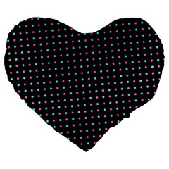 Pattern Dots Wallpaper Seamless Large 19  Premium Flano Heart Shape Cushions from ArtsNow.com Front