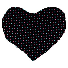 Pattern Dots Wallpaper Seamless Large 19  Premium Flano Heart Shape Cushions from ArtsNow.com Back