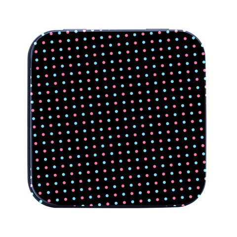 Pattern Dots Wallpaper Seamless Square Metal Box (Black) from ArtsNow.com Front