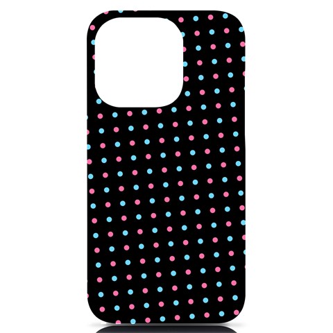 Pattern Dots Wallpaper Seamless iPhone 14 Pro Black UV Print Case from ArtsNow.com Front