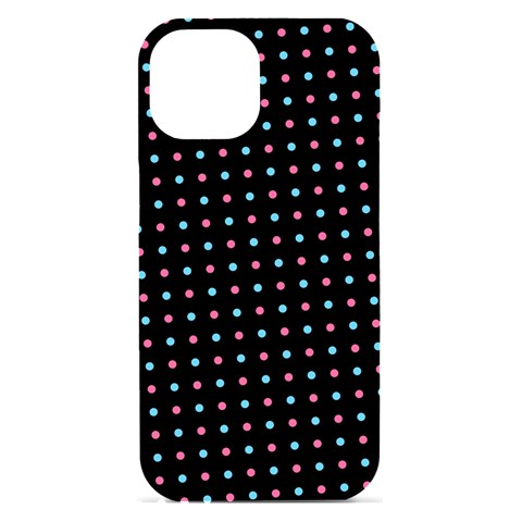 Pattern Dots Wallpaper Seamless iPhone 15 Black UV Print PC Hardshell Case from ArtsNow.com Front