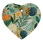 Leaves Pattern Flora Ornament (Heart)