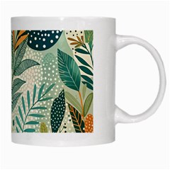 Leaves Pattern Flora White Mug from ArtsNow.com Right