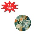 Leaves Pattern Flora 1  Mini Buttons (10 pack) 