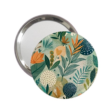 Leaves Pattern Flora 2.25  Handbag Mirrors from ArtsNow.com Front