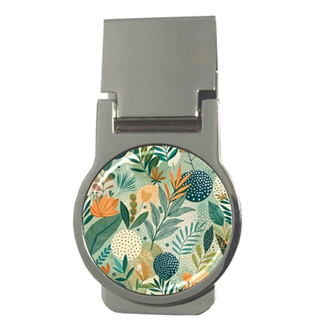 Leaves Pattern Flora Money Clips (Round)  from ArtsNow.com Front