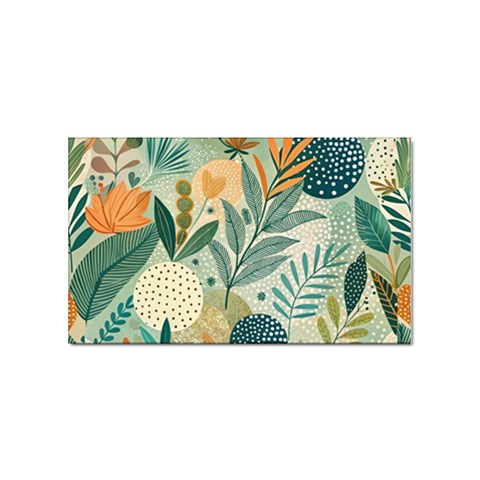 Leaves Pattern Flora Sticker Rectangular (10 pack) from ArtsNow.com Front