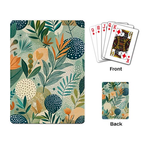 Leaves Pattern Flora Playing Cards Single Design (Rectangle) from ArtsNow.com Back