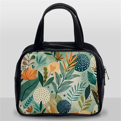 Leaves Pattern Flora Classic Handbag (Two Sides) from ArtsNow.com Front