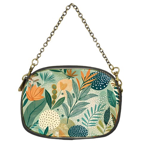 Leaves Pattern Flora Chain Purse (One Side) from ArtsNow.com Front