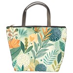 Leaves Pattern Flora Bucket Bag