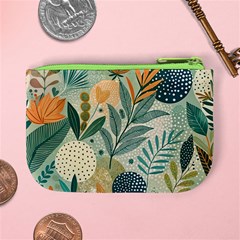 Leaves Pattern Flora Mini Coin Purse from ArtsNow.com Back