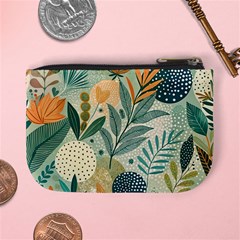 Leaves Pattern Flora Mini Coin Purse from ArtsNow.com Back