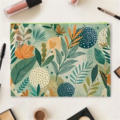 Leaves Pattern Flora Cosmetic Bag (XL) from ArtsNow.com Back