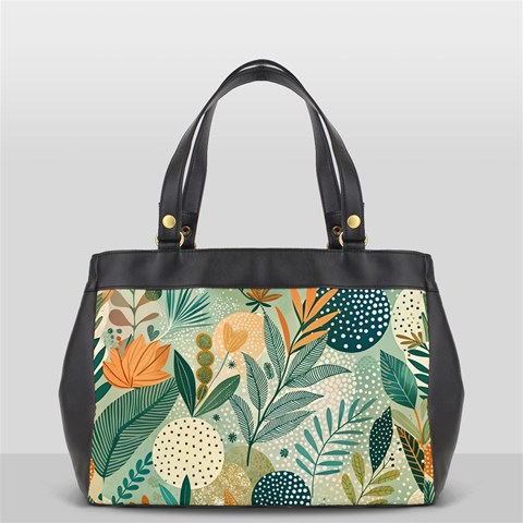 Leaves Pattern Flora Oversize Office Handbag from ArtsNow.com Front