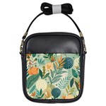 Leaves Pattern Flora Girls Sling Bag