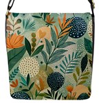 Leaves Pattern Flora Flap Closure Messenger Bag (S)