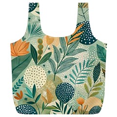 Leaves Pattern Flora Full Print Recycle Bag (XL) from ArtsNow.com Back