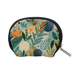 Leaves Pattern Flora Accessory Pouch (Small) from ArtsNow.com Back