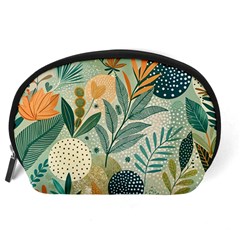 Leaves Pattern Flora Accessory Pouch (Large) from ArtsNow.com Back