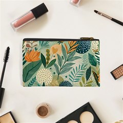 Leaves Pattern Flora Cosmetic Bag (XS) from ArtsNow.com Back