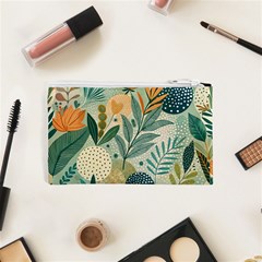 Leaves Pattern Flora Cosmetic Bag (XS) from ArtsNow.com Back