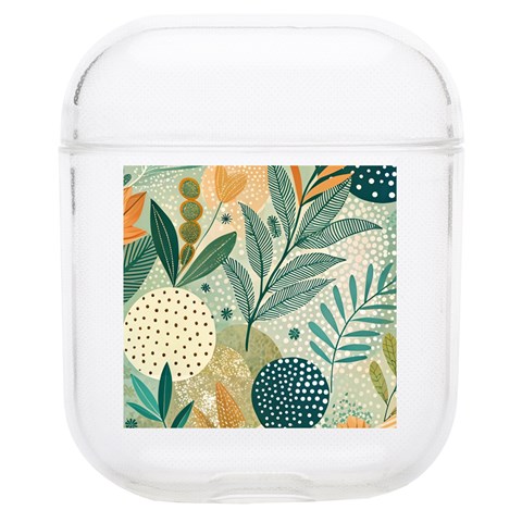 Leaves Pattern Flora Soft TPU AirPods 1/2 Case from ArtsNow.com Front