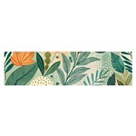 Leaves Pattern Flora Oblong Satin Scarf (16  x 60 )