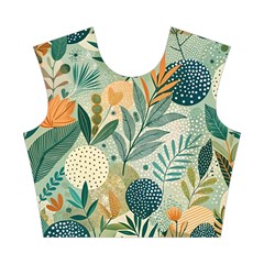 Leaves Pattern Flora Cotton Crop Top from ArtsNow.com Front