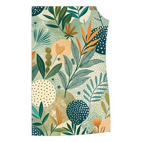 Leaves Pattern Flora Women s Button Up Vest from ArtsNow.com Front Left