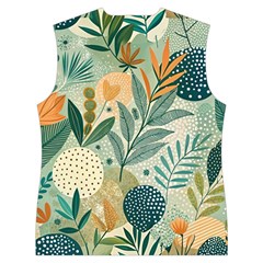 Leaves Pattern Flora Women s Button Up Vest from ArtsNow.com Back