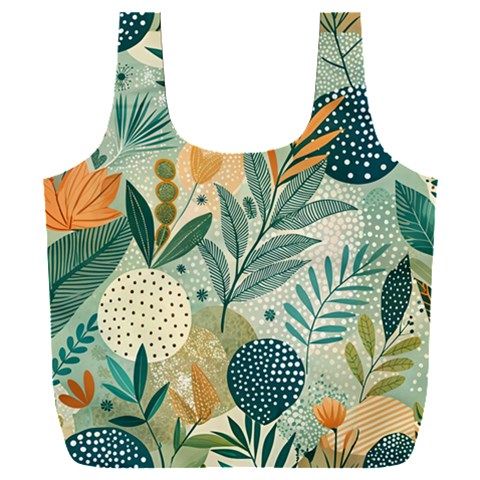 Leaves Pattern Flora Full Print Recycle Bag (XXL) from ArtsNow.com Front