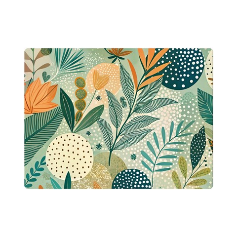 Leaves Pattern Flora Premium Plush Fleece Blanket (Mini) from ArtsNow.com 35 x27  Blanket Front