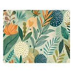 Leaves Pattern Flora Premium Plush Fleece Blanket (Large)